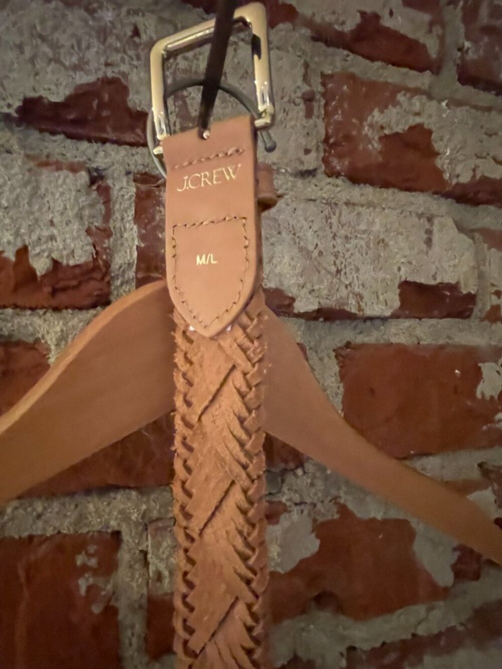 J. CREW Woven Light Tan leather belt - never worn - Picture 3 of 3